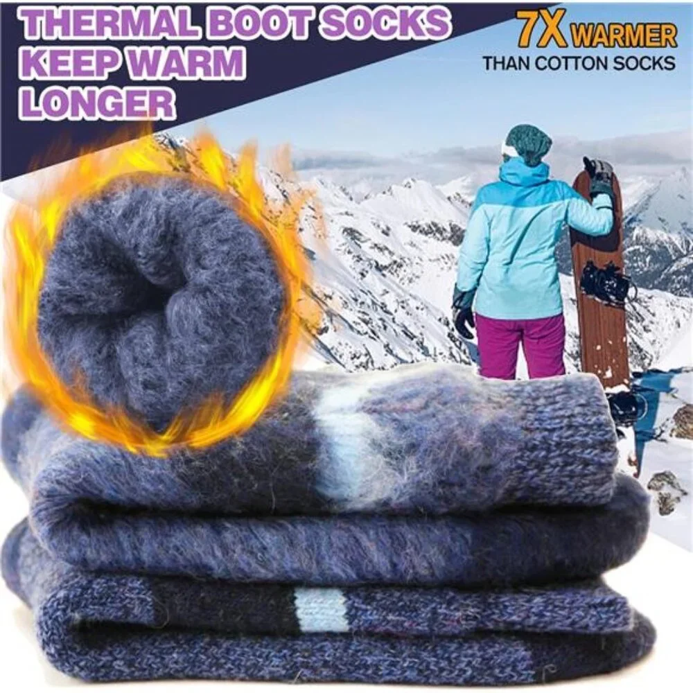 3 Pairs Unisex Thermal Winter Socks Thick Extra Warm Insulated Socks